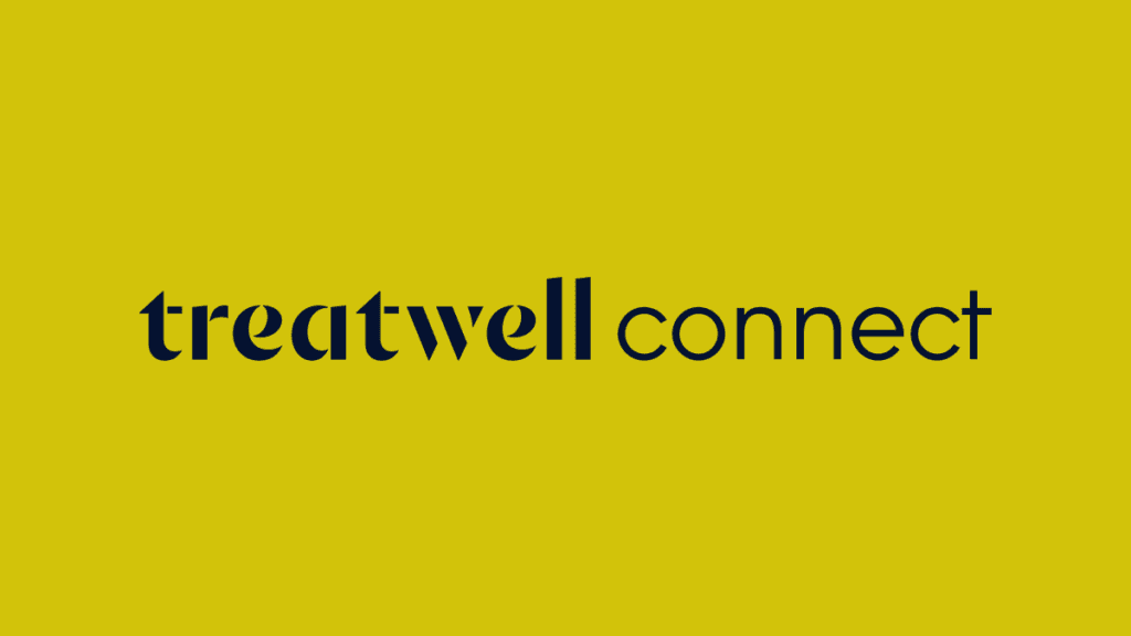 Λογότυπο Treatwell Connect σε κίτρινο φόντο